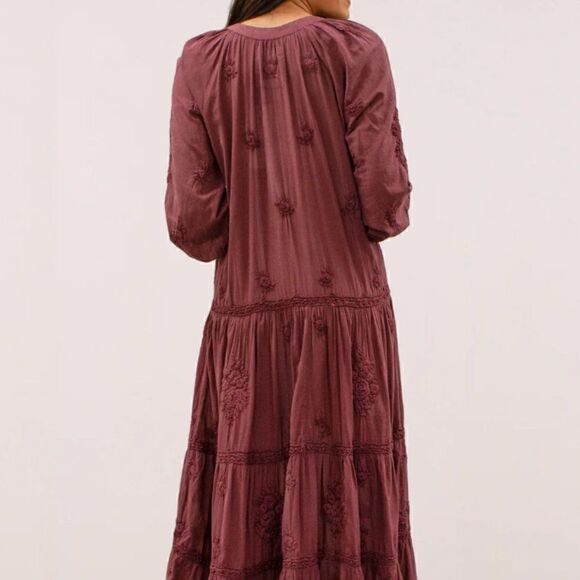 Kyla Seo Embroidered Boho Hanna Maxi Dress Size S - Picture 3 of 8